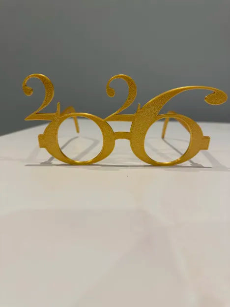2026 Gold New Year Glasses